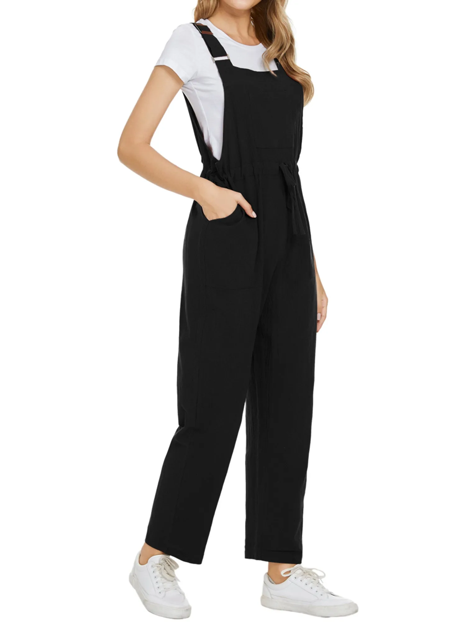 Overalls Adjutable Strap Drawstring Suspenders Jumpsuit sold by Allegra K product image thumbnail 2