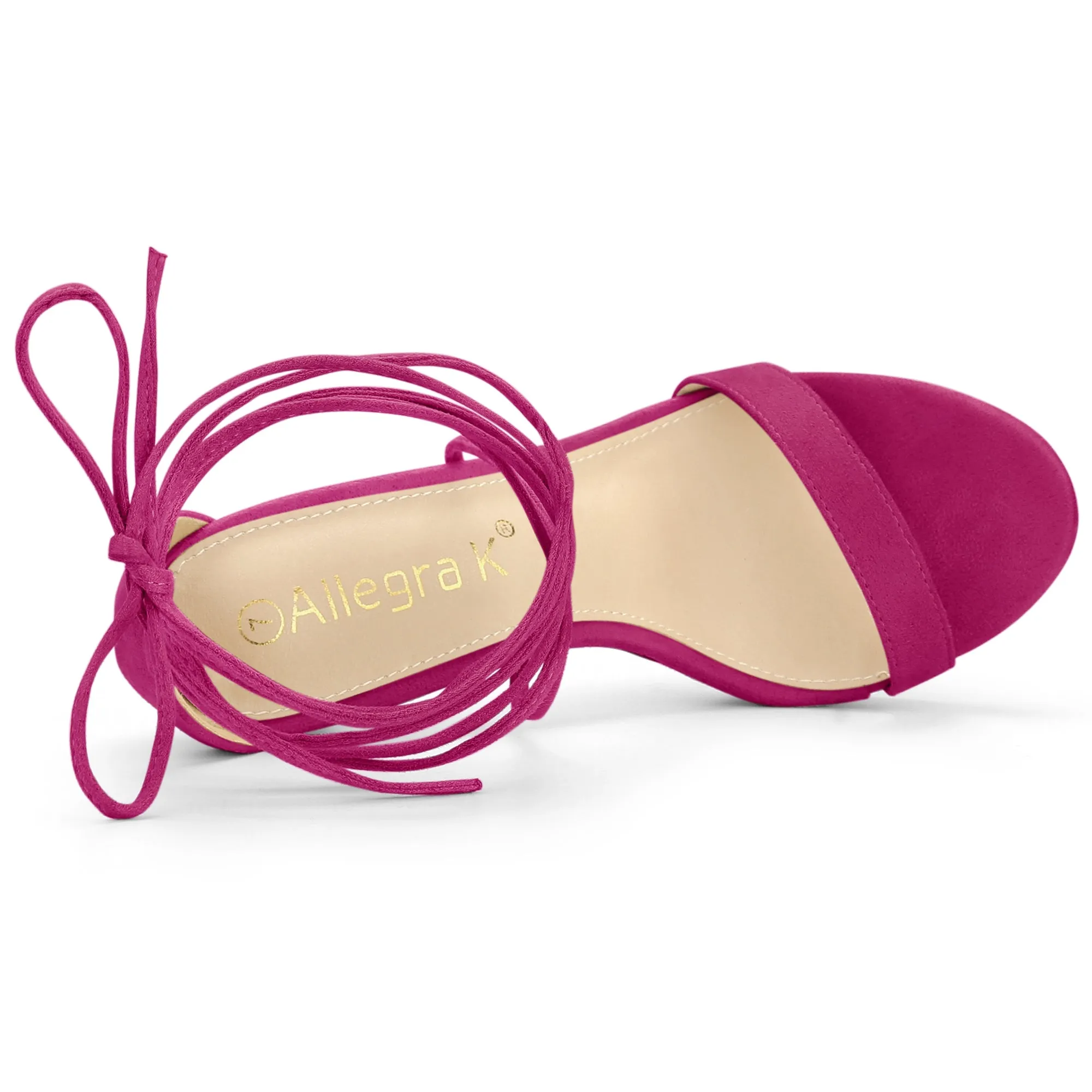 Faux Suede Platform Stiletto Heel Lace Up Sandals sold by Allegra K product image thumbnail 5