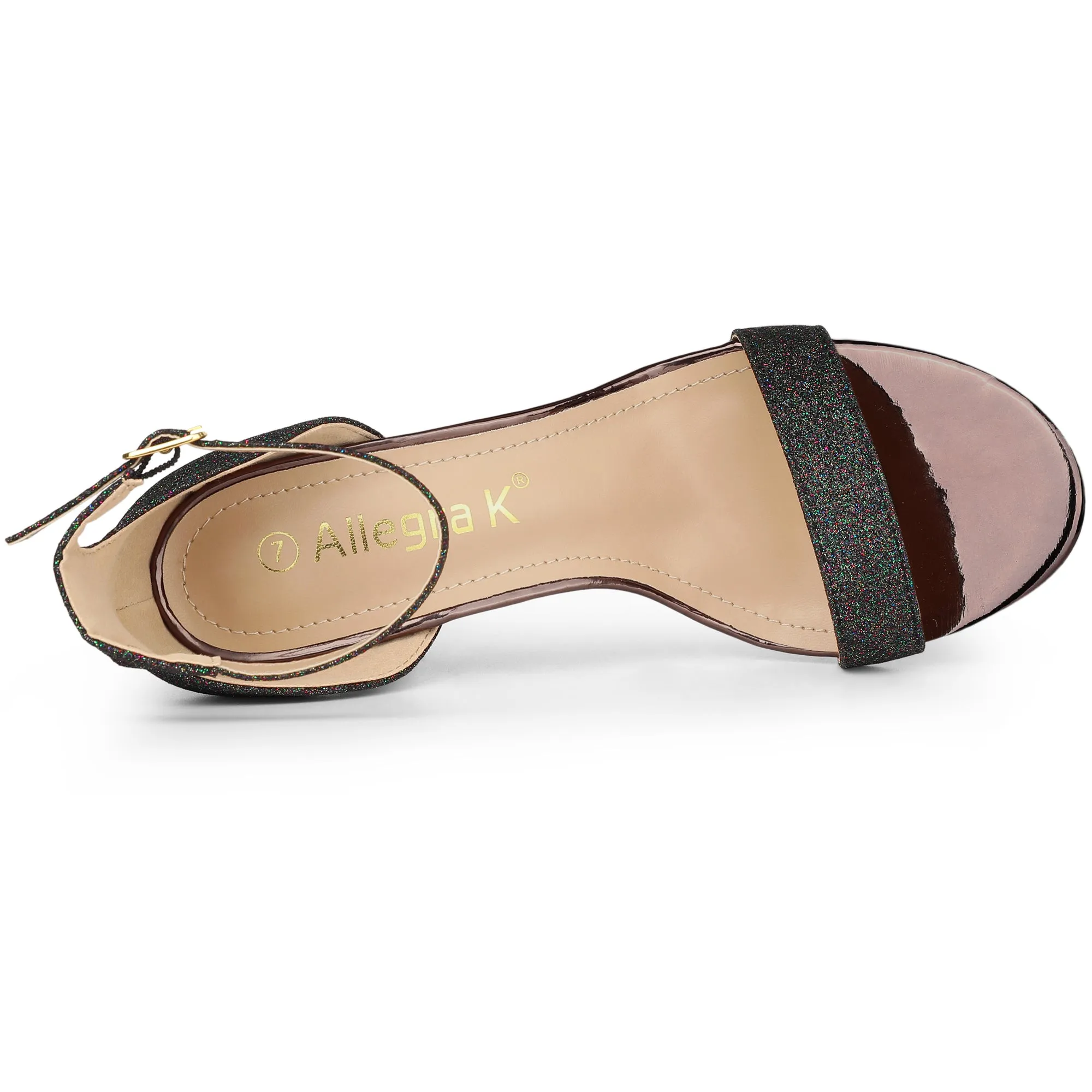 Glitter Ankle Strap Stiletto Heel Sandals sold by Allegra K product image thumbnail 5