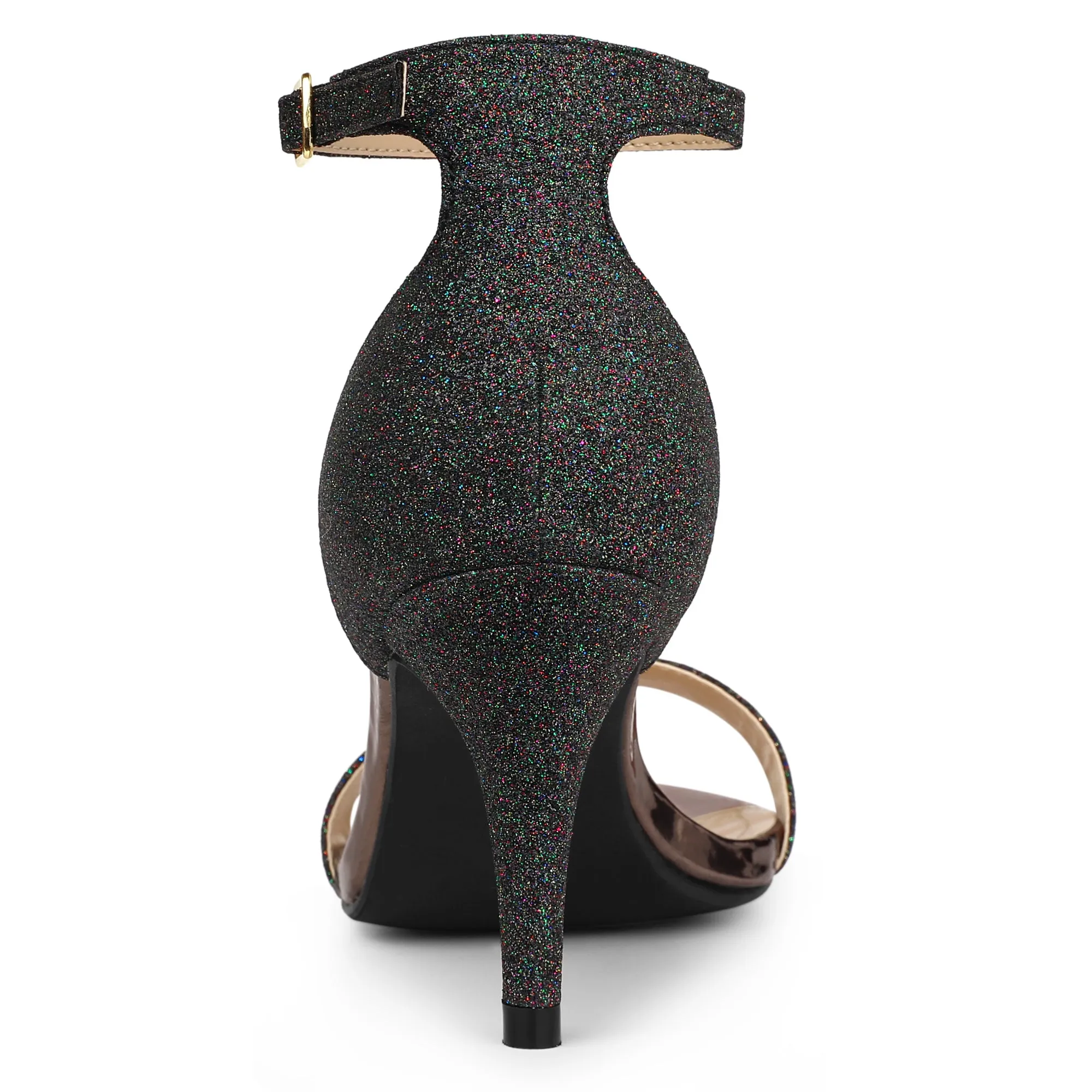 Glitter Ankle Strap Stiletto Heel Sandals sold by Allegra K product image thumbnail 4