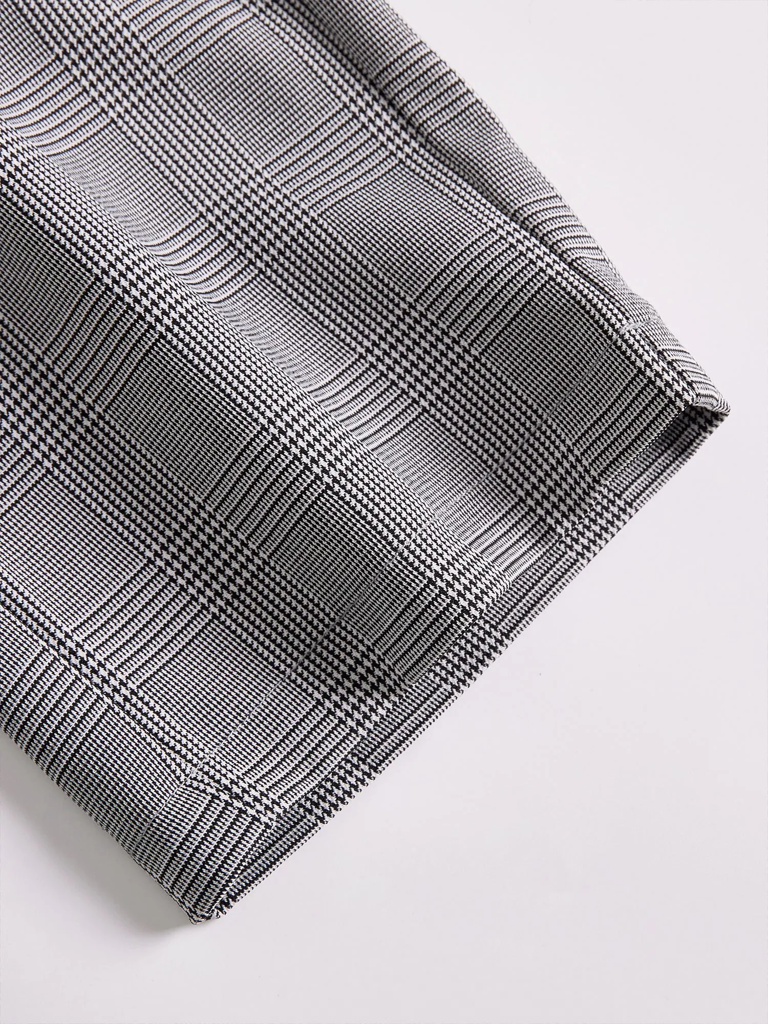 Plaid High Waist Elastic Back Office Work Ankle Pants sold by Allegra K product image thumbnail 5