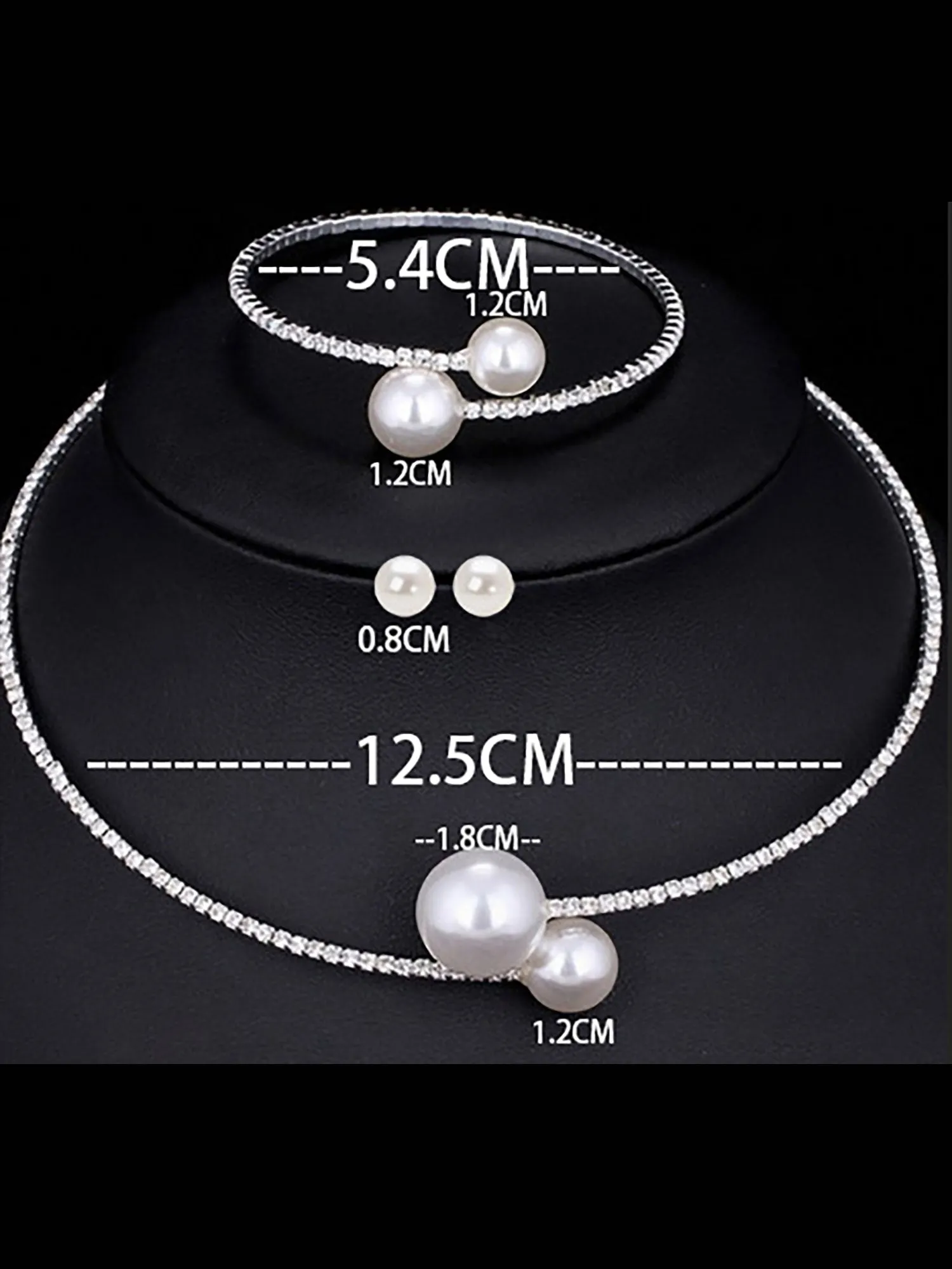 Gold Plated Alloy Faux Pearl Rhinestone Wedding & Party Jewelry Set sold by Allegra K product image thumbnail 4