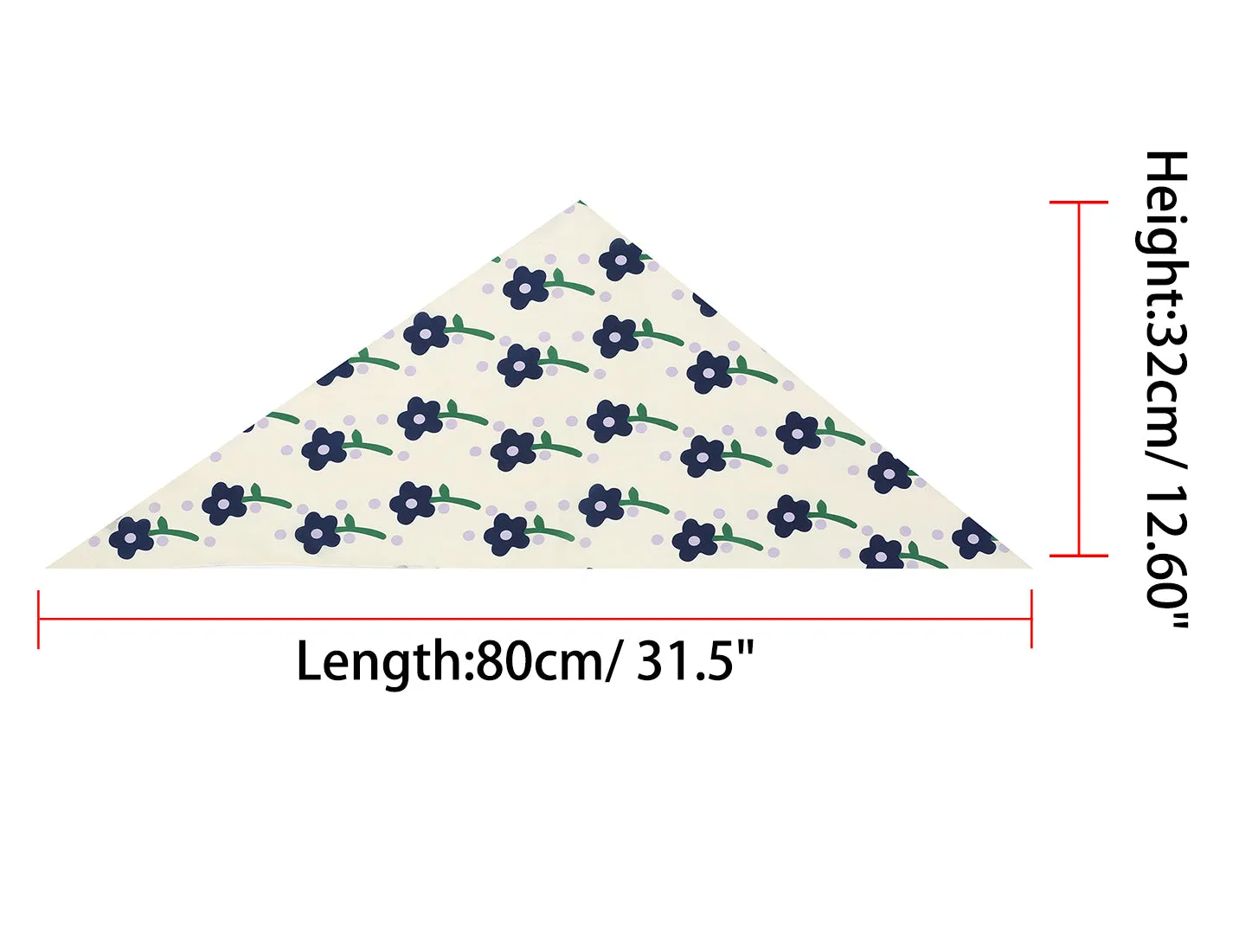 Spring Floral Flower Print Triangle Neck Scarves Neckerchief sold by Allegra K product image thumbnail 3