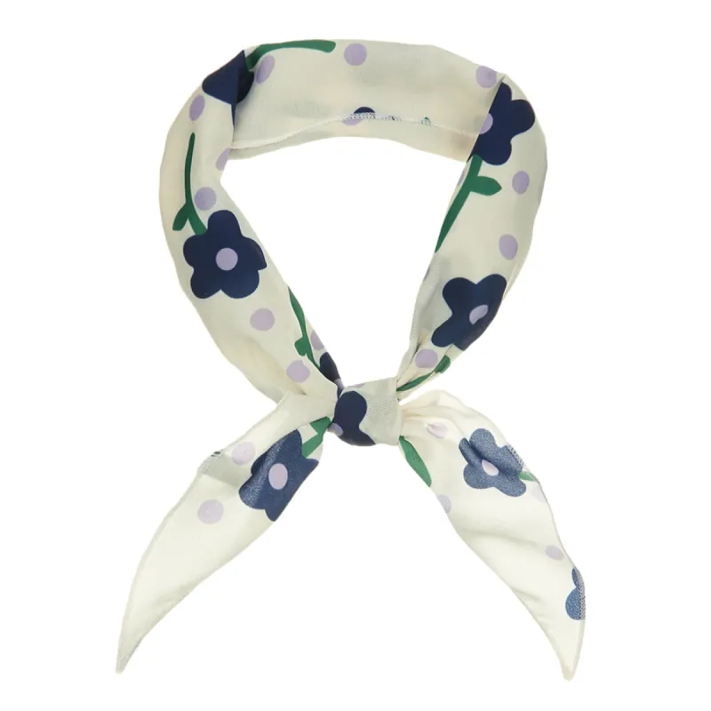Spring Floral Flower Print Triangle Neck Scarves Neckerchief sold by Allegra K