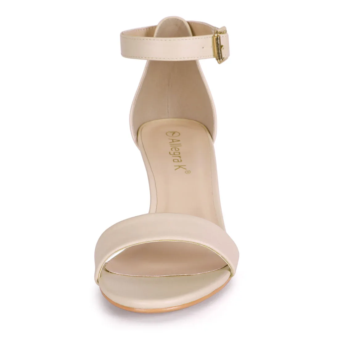 Faux Leather Open Toe Ankle Strap Kitten Heel Sandals sold by Allegra K product image thumbnail 3