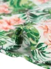 Tropical Floral Top Sleeveless Beach Halter Neck Blouse sold by Allegra K
