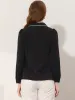 Work Office Shirt Long Sleeve Button Up Peter Pan Collar Blouse sold by Allegra K