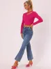 Long Sleeve Casual Cut Out Slim Fitted Basic Crop Tee Tops sold by Allegra K