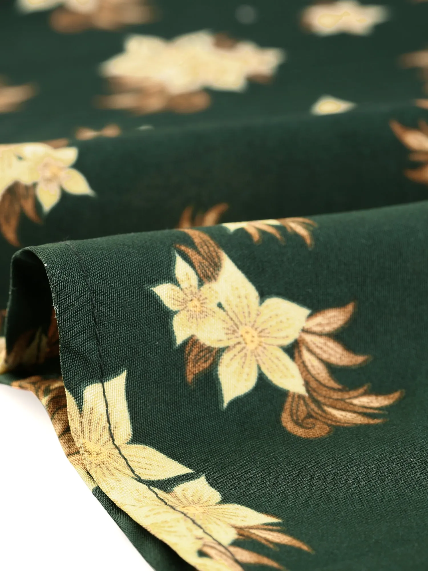 Floral Printed Belt Bow Tie Neck Long Sleeve Midi Dress sold by Allegra K product image thumbnail 4