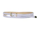 Skinny Embossed Leather Alloy Jeans Dresses Pants Pin Buckle Belt sold by Allegra K