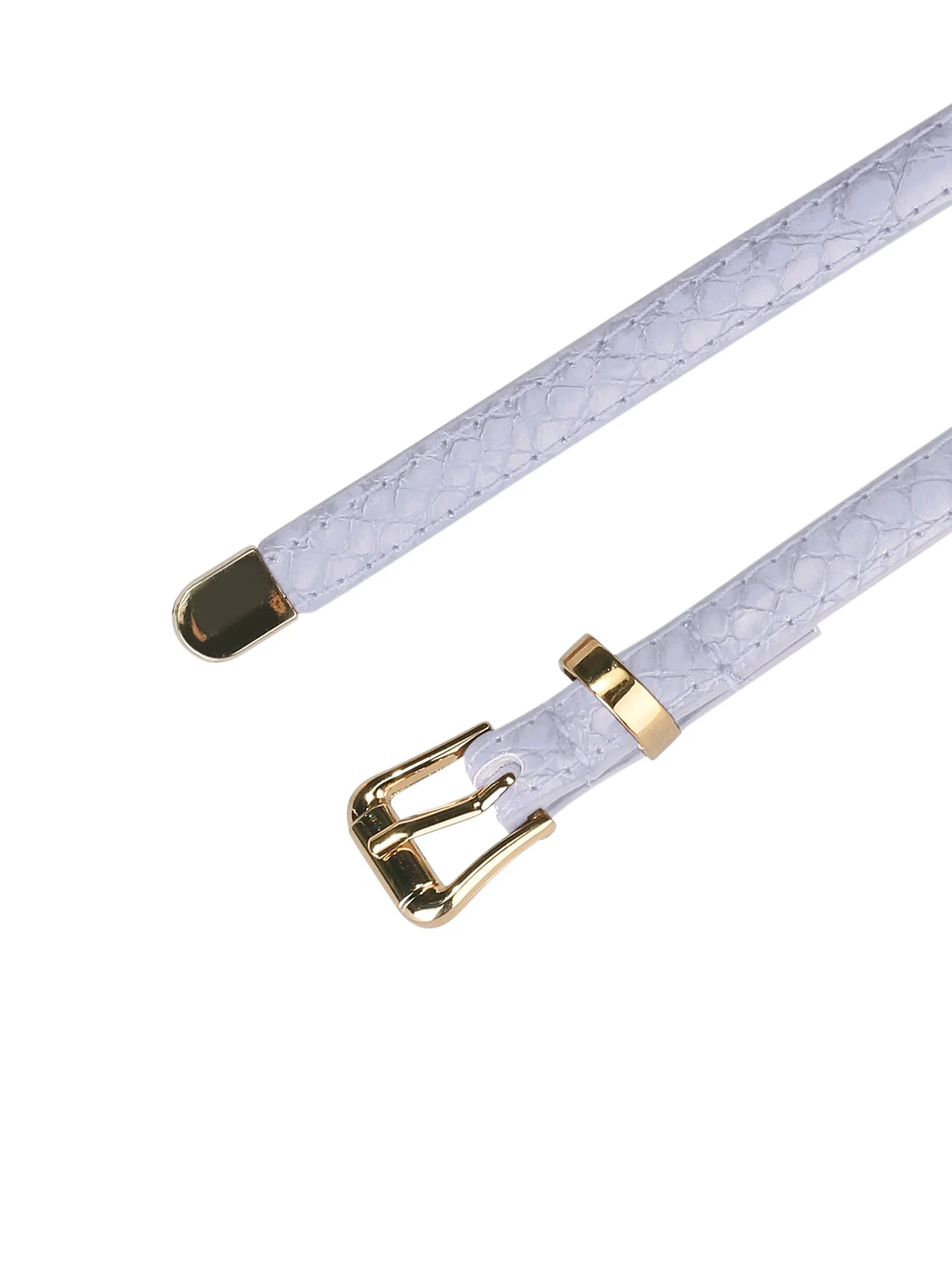 Skinny Embossed Leather Alloy Jeans Dresses Pants Pin Buckle Belt sold by Allegra K product image thumbnail 2