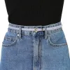 Skinny Embossed Leather Alloy Jeans Dresses Pants Pin Buckle Belt sold by Allegra K
