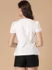 Office Blouse Lace Sleeve Peter Pan Collar Peplum Tops sold by Allegra K