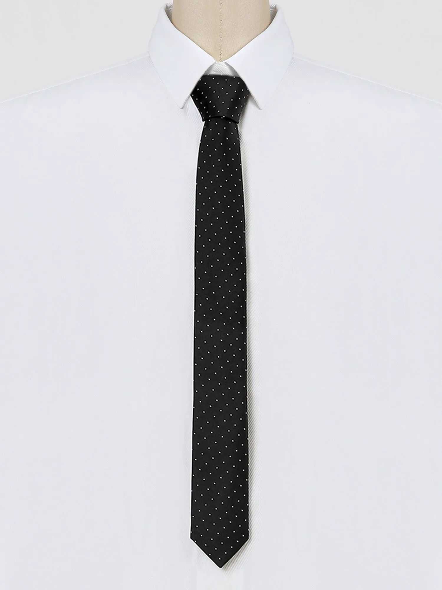 Polka Dots Patterned Self Tied Modern Formal Casual Skinny Tie sold by Allegra K product image thumbnail 2