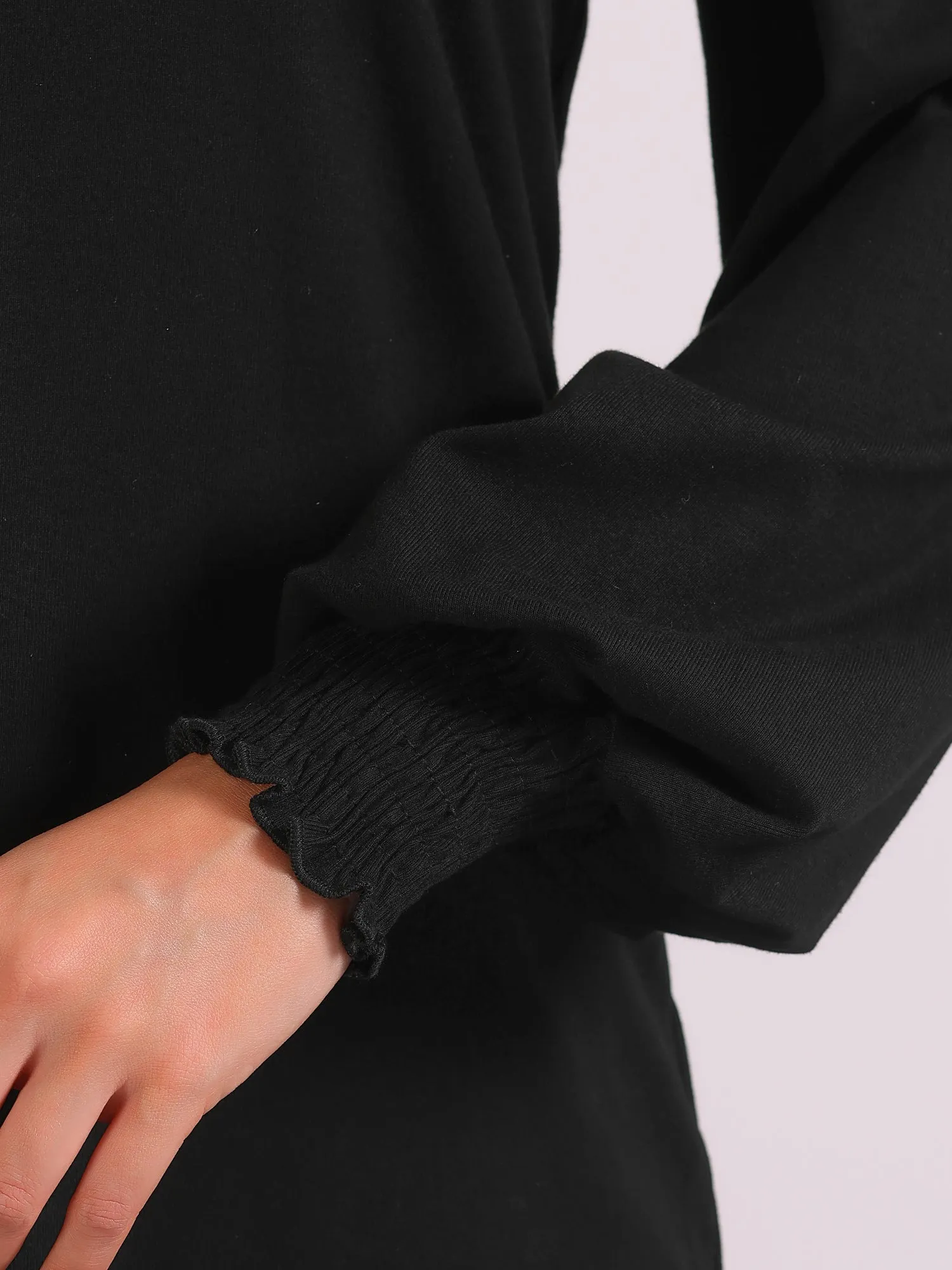 V Neck Puff Long Sleeve Smocked Cuff Casual Blouse sold by Allegra K product image thumbnail 4