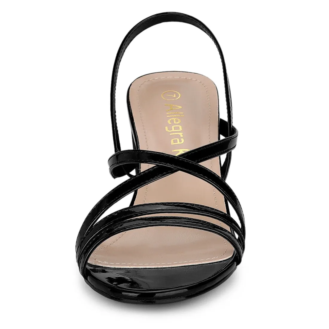 Strappy Slingback Chunky Heel Slide Sandals sold by Allegra K product image thumbnail 4