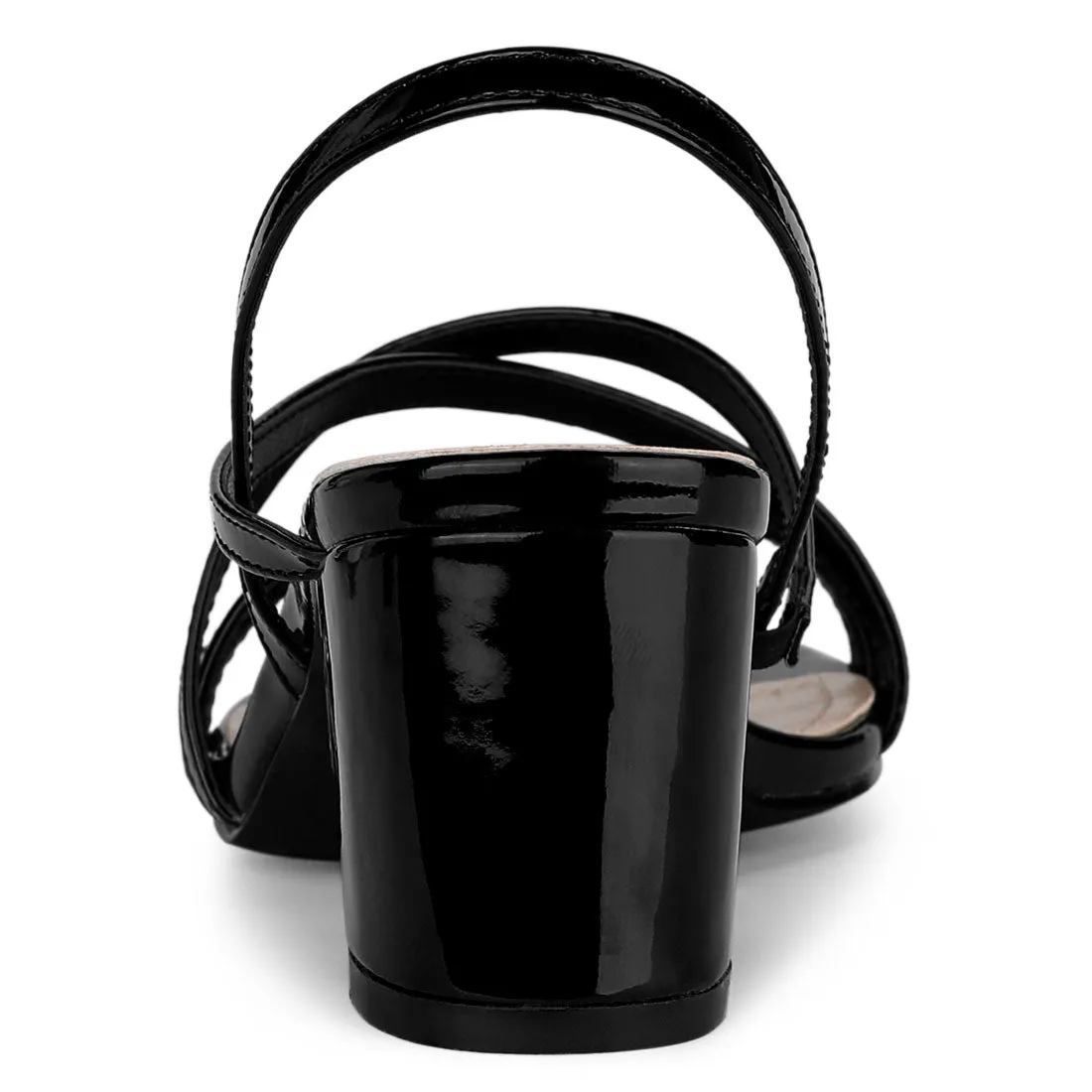 Strappy Slingback Chunky Heel Slide Sandals sold by Allegra K product image thumbnail 5