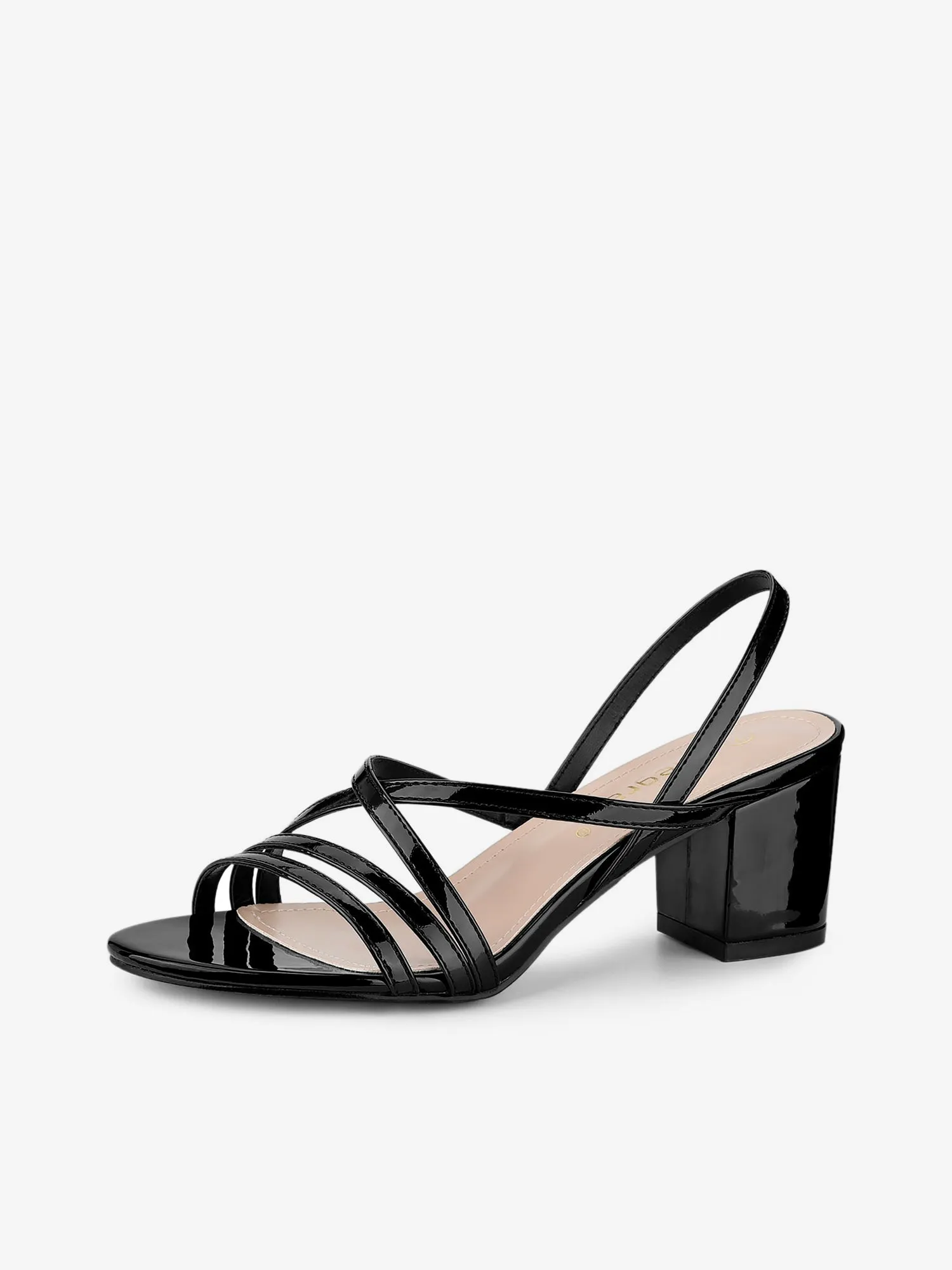 Strappy Slingback Chunky Heel Slide Sandals sold by Allegra K