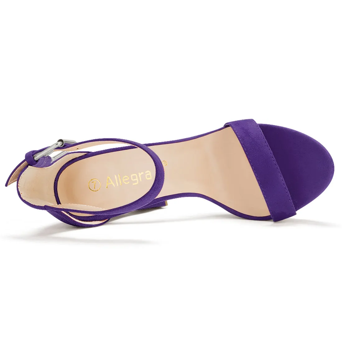 Faux Suede Platform Ankle Strap Chunky High Heel Sandals sold by Allegra K product image thumbnail 5