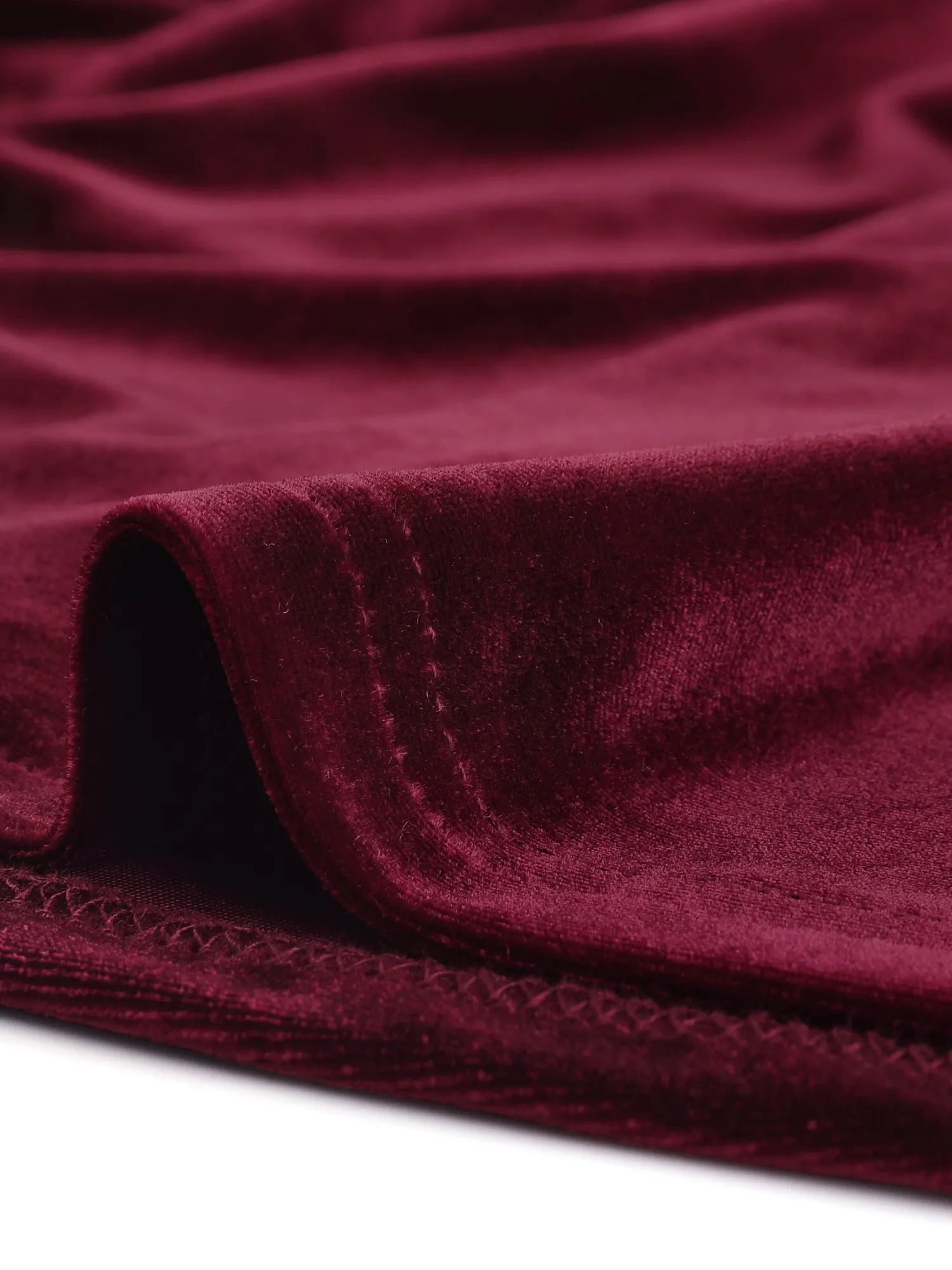 High Waist Button Decor A-Line Skater Velvet Mini Skirt sold by Allegra K product image thumbnail 4