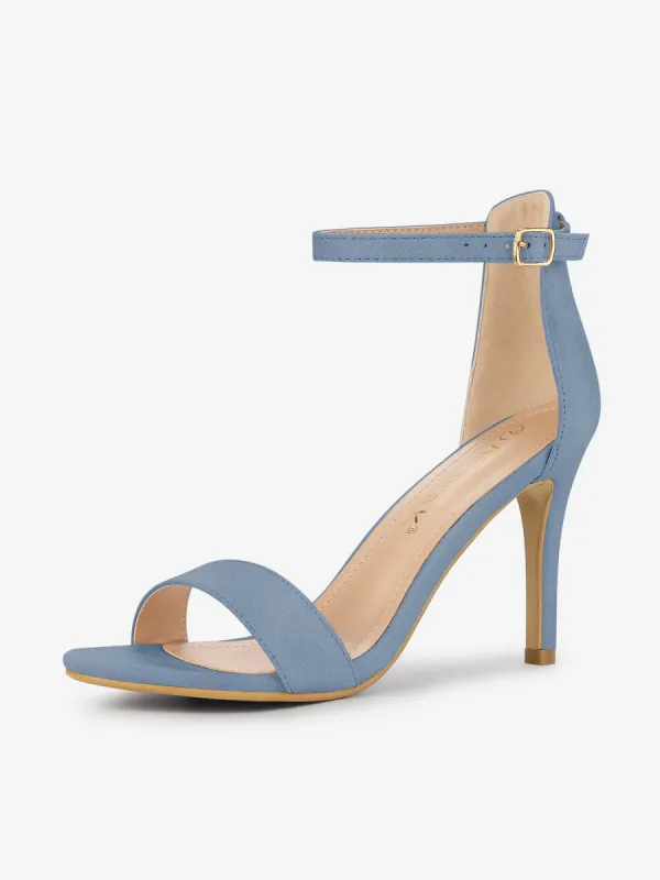 Suede Ankle Strap High Stiletto Heel Sandals sold by Allegra K