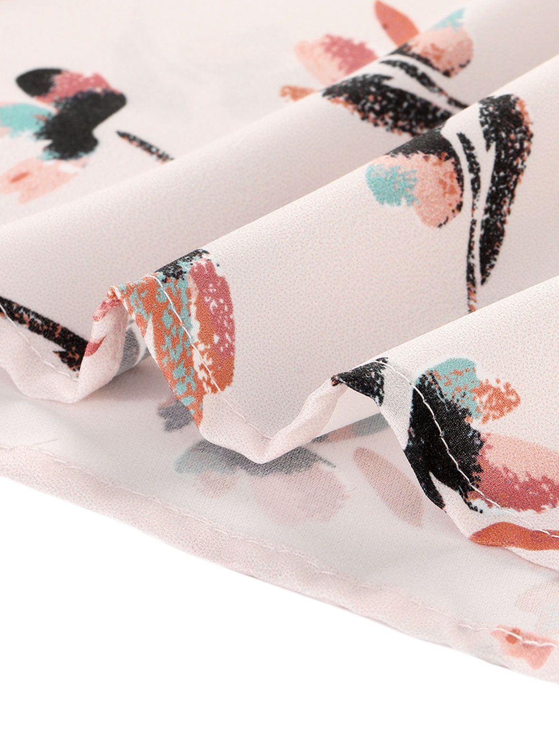 Mock Neck Smocked Long Sleeve Pullover Floral Top Blouse sold by Allegra K product image thumbnail 5