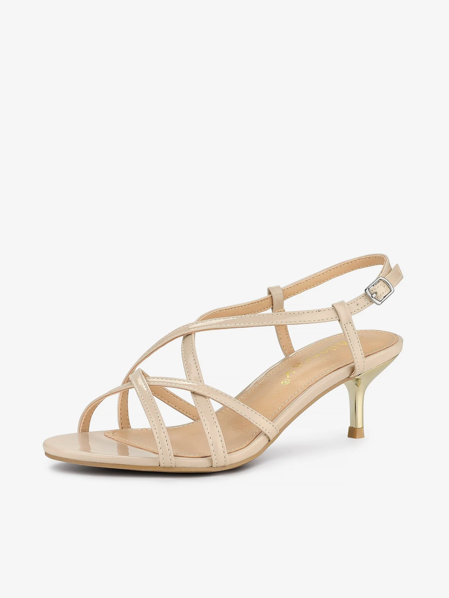 Slingback Strappy Buckle Kitten Heel Sandals sold by Allegra K