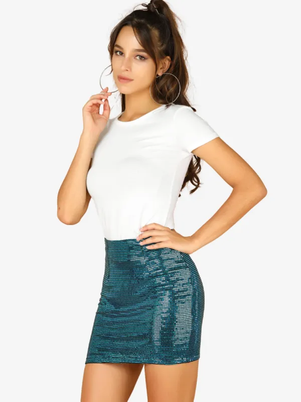 Sequin Mini High Waist Night Out Bodycon Slim Fit Pencil Skirt sold by Allegra K