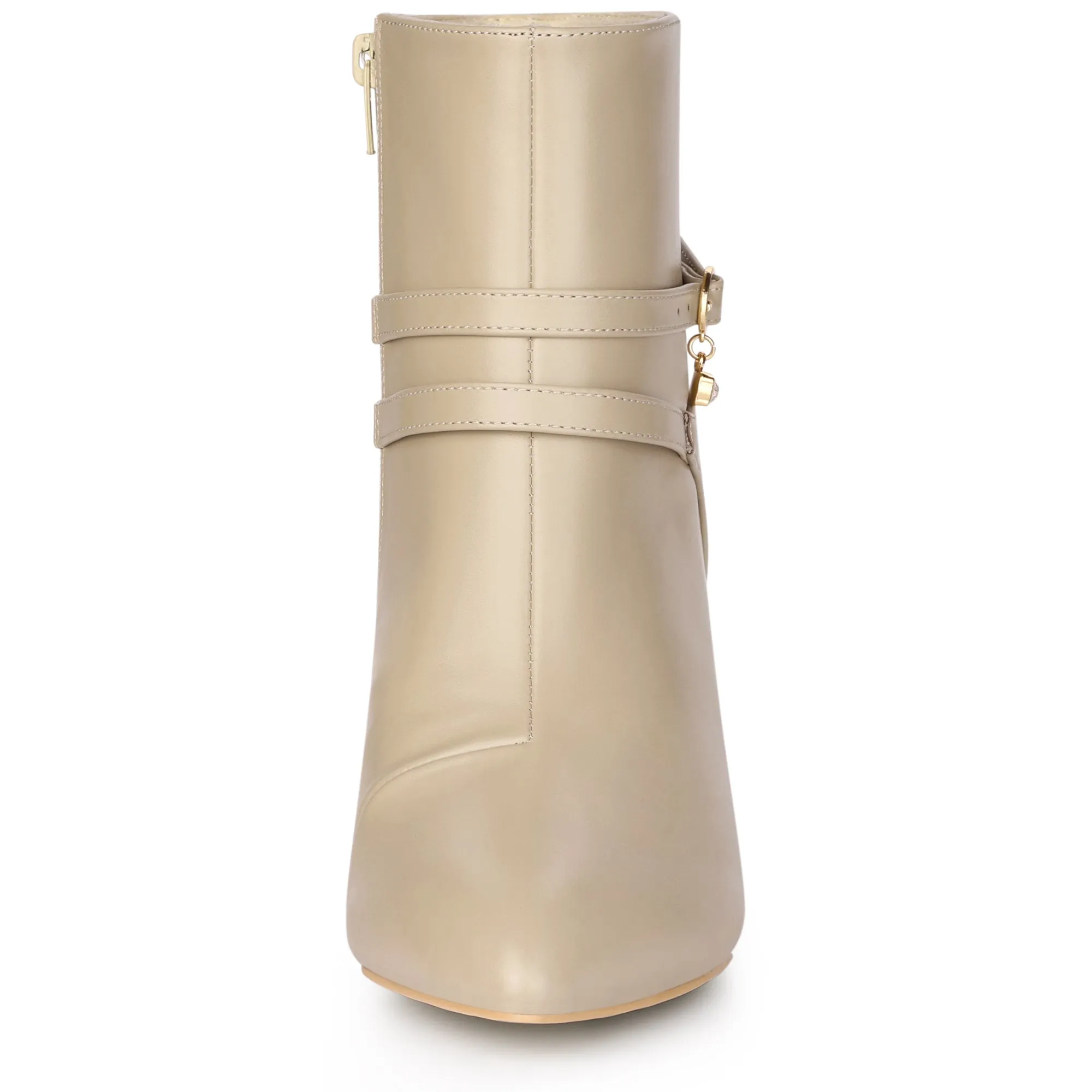 Pointed Toe Transparent Stiletto Clear Heel Ankle Boots sold by Allegra K product image thumbnail 4