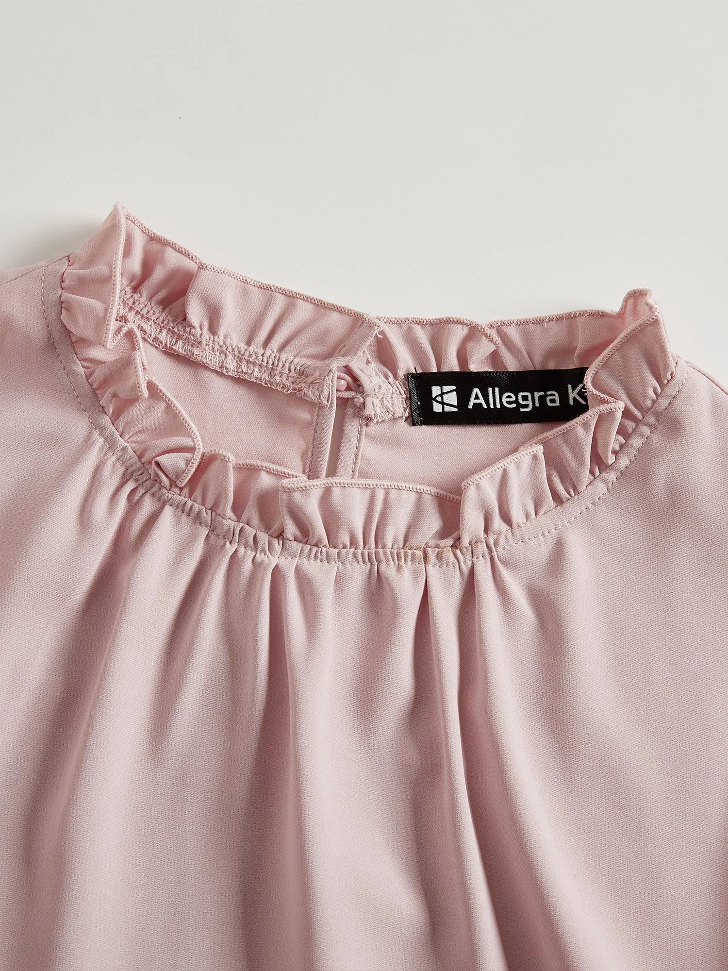 Casual Work Long Sleeve Blouse Ruffle Mock Neck Top sold by Allegra K product image thumbnail 4