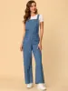 Overall Jeans Bib Straps Elastic Waist Denim Jumpsuits sold by Allegra K