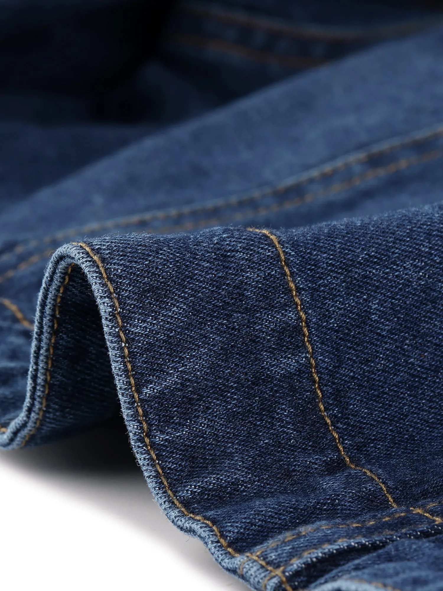 Collared Button Down Long Sleeve Denim Crop Jean Jacket sold by Allegra K product image thumbnail 5