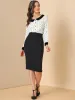 Long Sleeve Tops Heart Print Contras Boat Neck Button Up Shirt sold by Allegra K