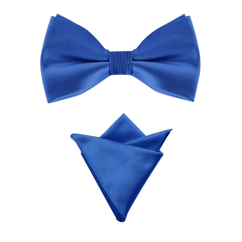 Solid Color Pre-Tied Bow Tie Wedding Party Pocket Square Set sold by Allegra K