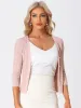 Women's V Neck Button Down 3/4 Sleeve Lightweight Solid Knit Cardigan Sweater sold by Allegra K