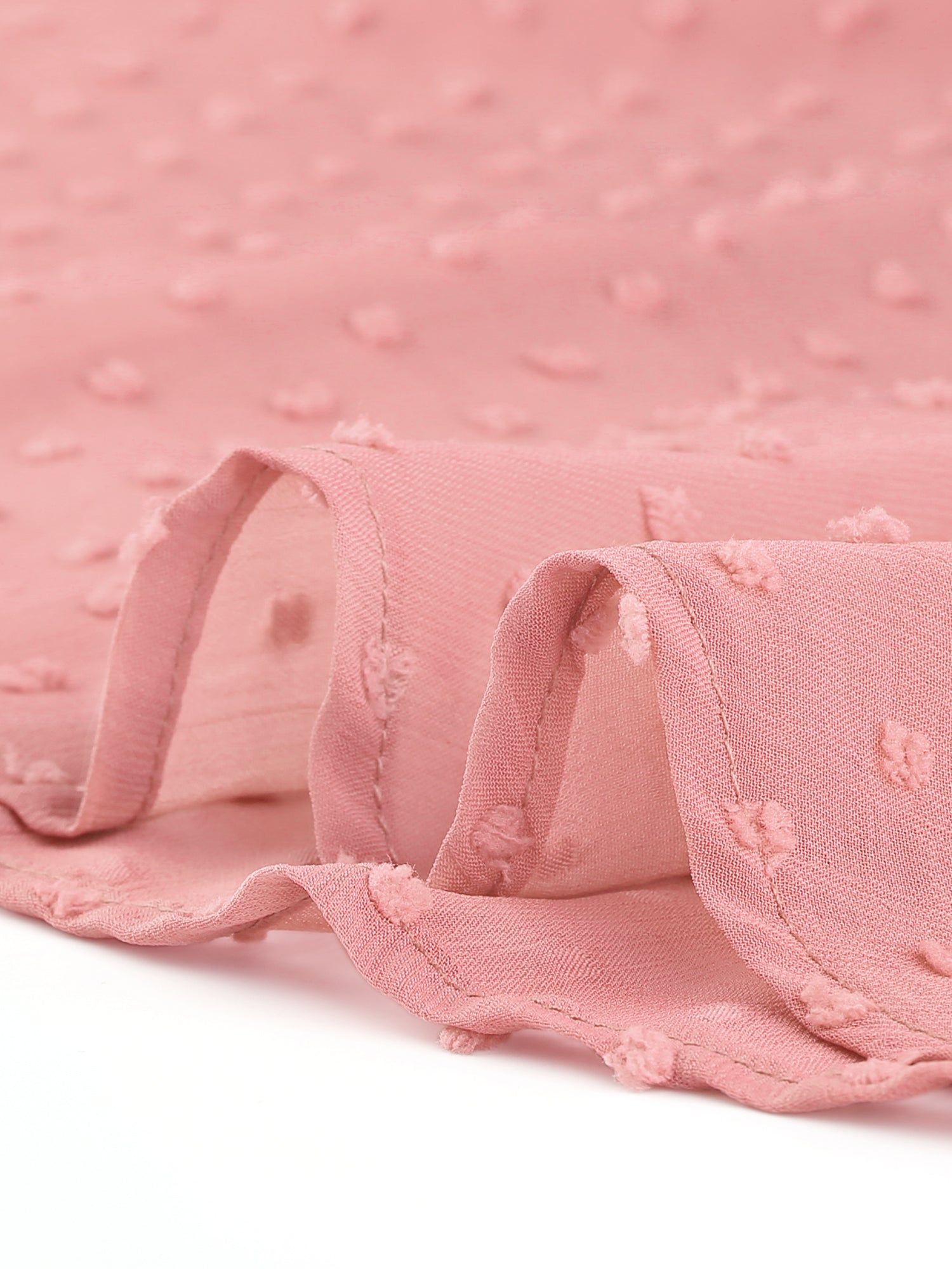 Ruffle Tie Neck Swing Tiered Babydoll Swiss Dots Dress sold by Allegra K product image thumbnail 5