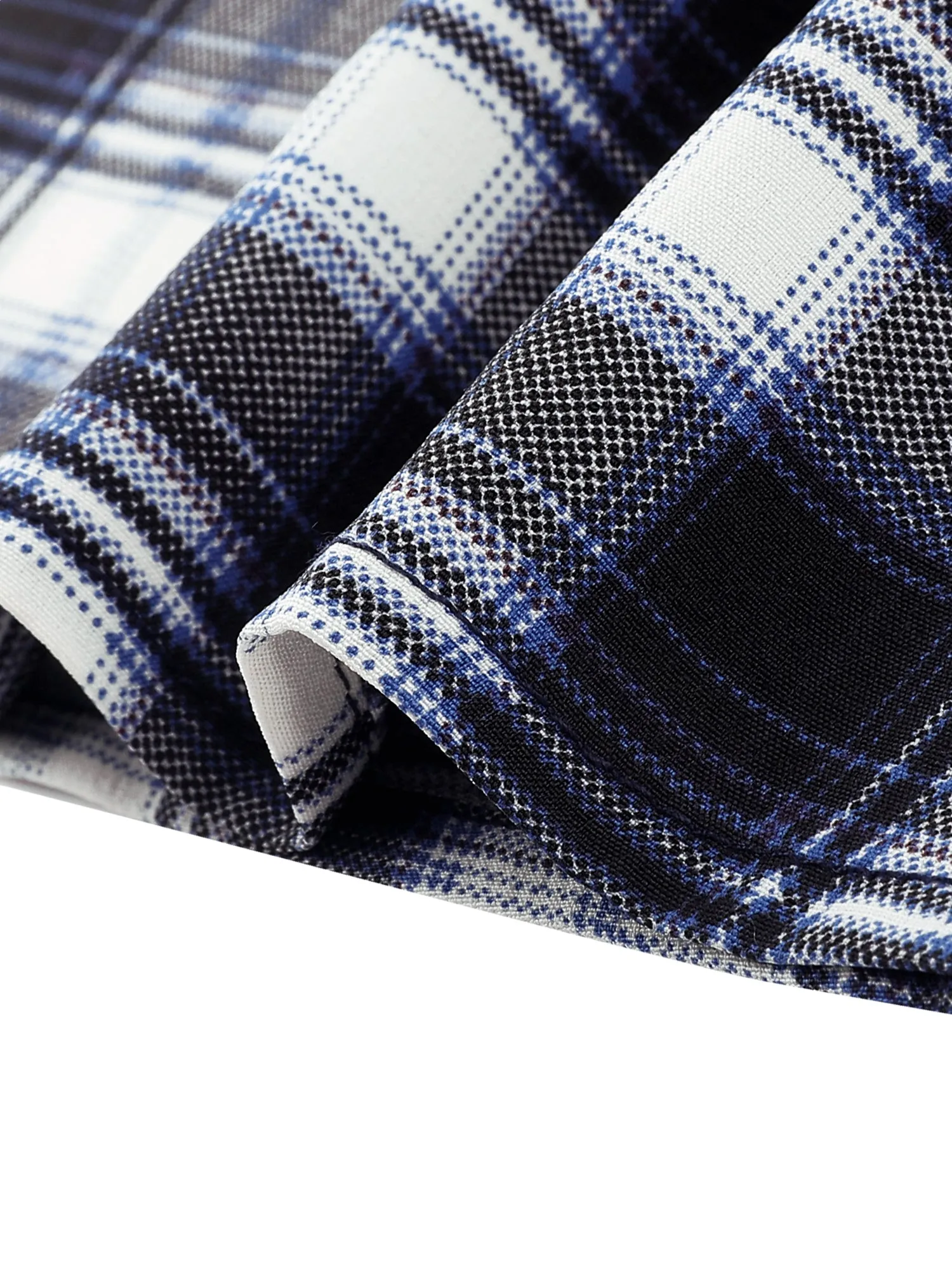 Work Top Summer Tie Neck Short Sleeve Chiffon Pullover Plaid Blouse sold by Allegra K product image thumbnail 5