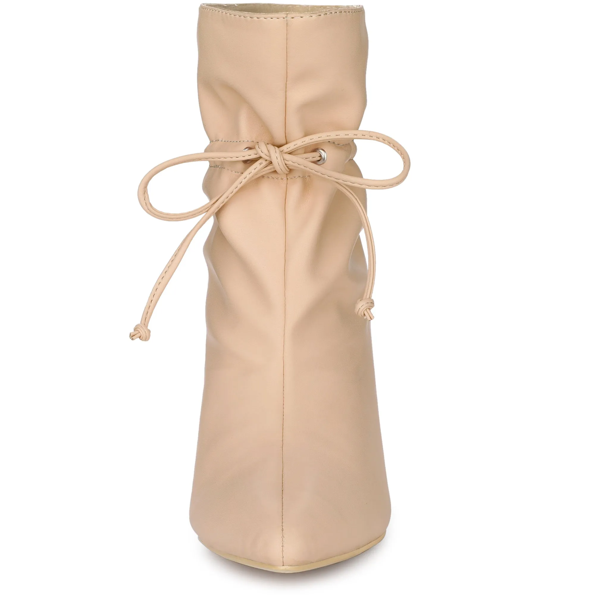 Pointed Toe Drawstring Pull On Stiletto Heel Ankle Boots sold by Allegra K product image thumbnail 4