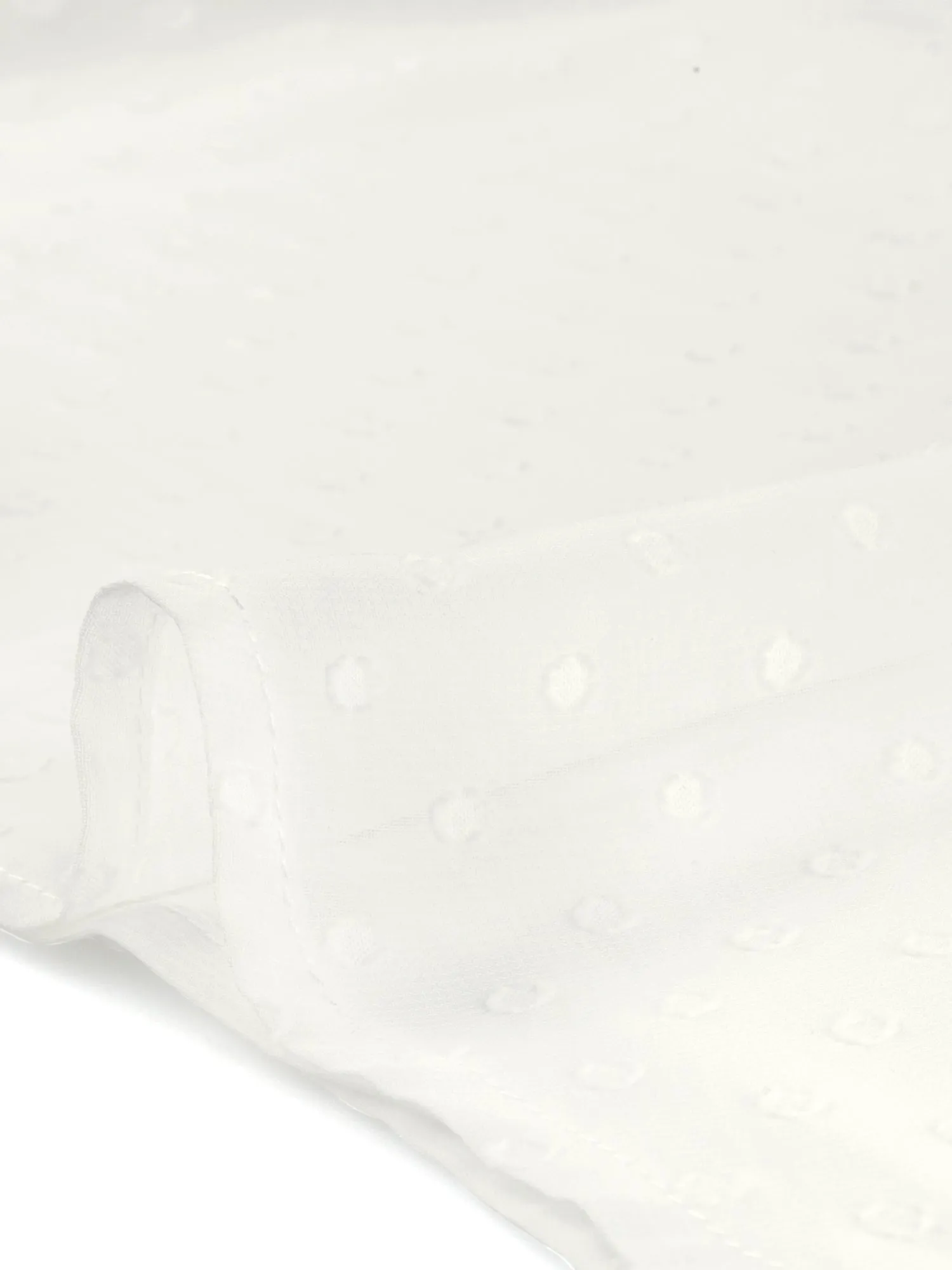 Lace Crochet Tops Crew Neck Casual Swiss Dots Chiffon Blouse sold by Allegra K product image thumbnail 5