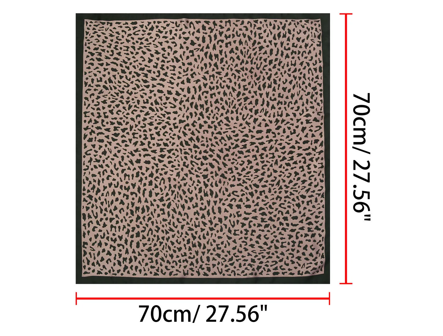 70cm Animal Leopard Print Silk Square Scarf Kerchief Bandana sold by Allegra K product image thumbnail 3