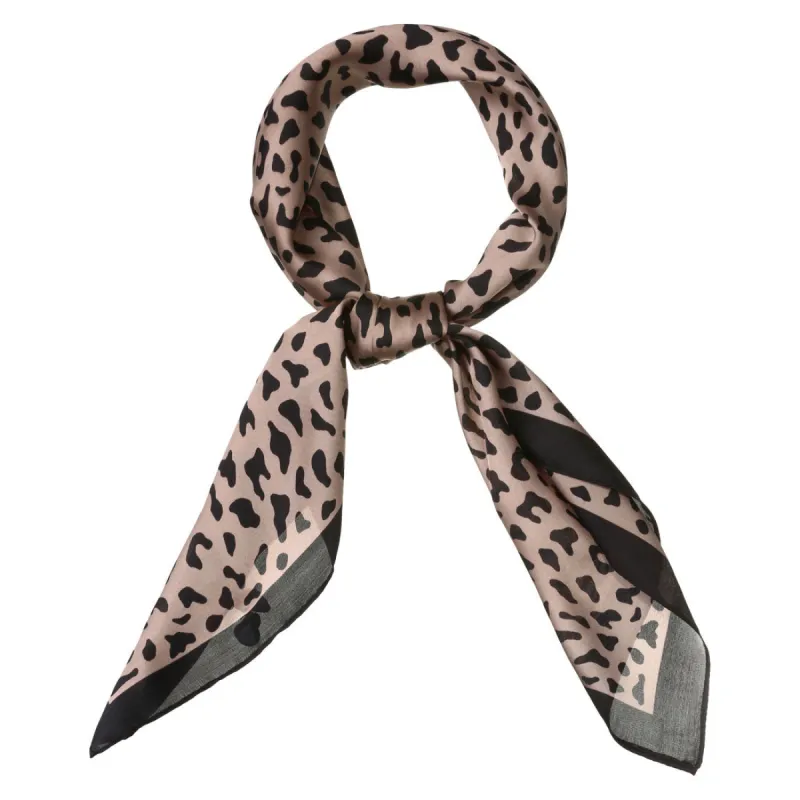 70cm Animal Leopard Print Silk Square Scarf Kerchief Bandana sold by Allegra K