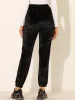 Drawstring Elastic Waist Pants Casual Velvet Jogger sold by Allegra K