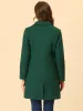 Notched Lapel Double Breasted Outwear Winter Long Coat sold by Allegra K