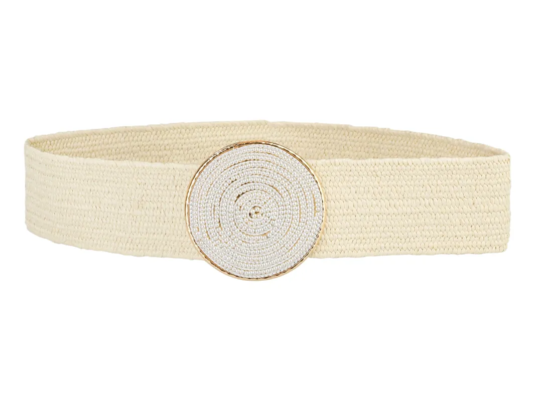 Elastic Wide Waist Dress Hook Buckle Braided Belts sold by Allegra K