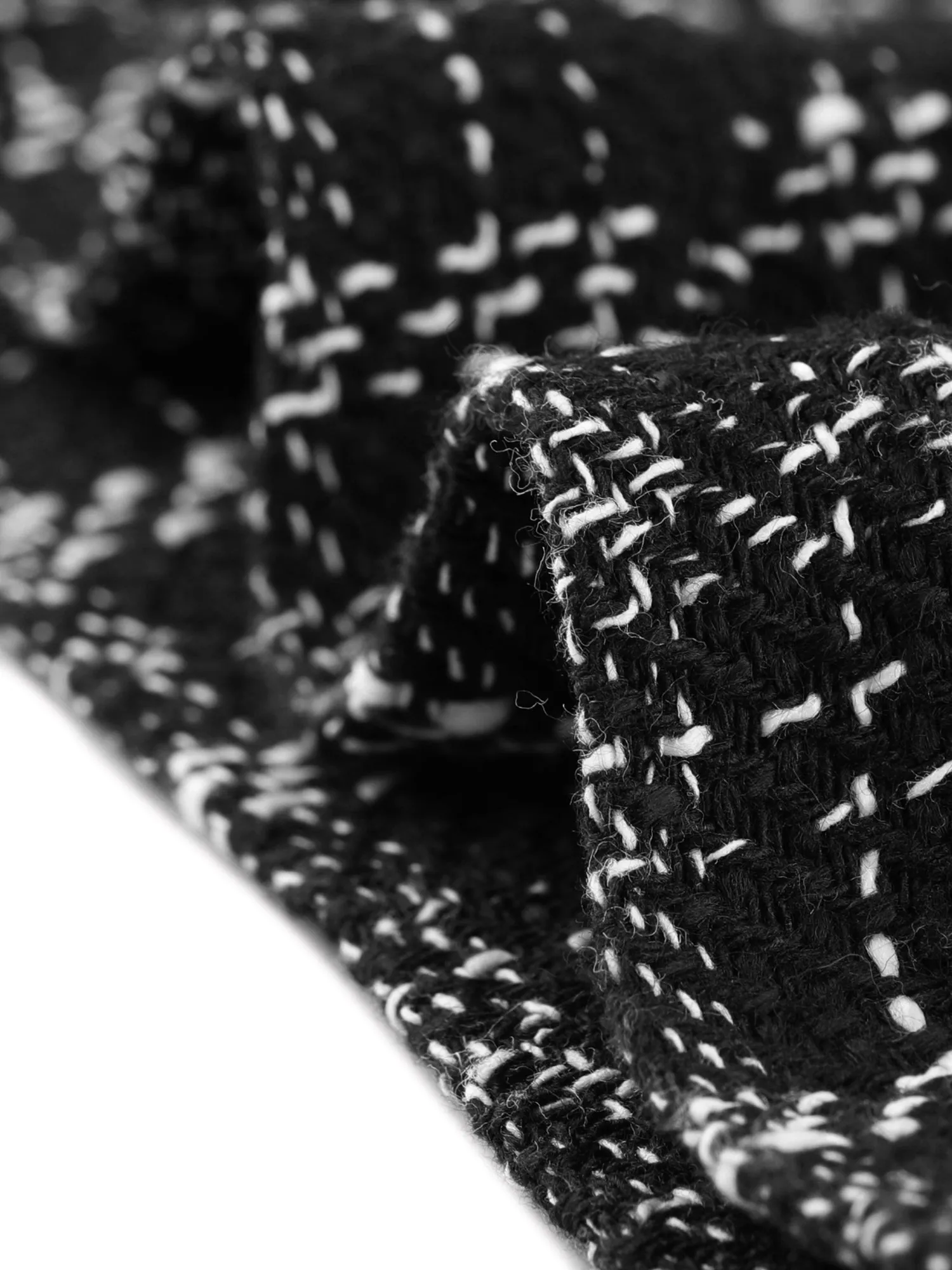 Vintage Pinafore Round Neck Button Down Sleeveless Plaid Tweed Dress sold by Allegra K product image thumbnail 4