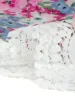 Floral Print Elastic Waist A-Line Lace Scalloped Hem Mini Skirt sold by Allegra K