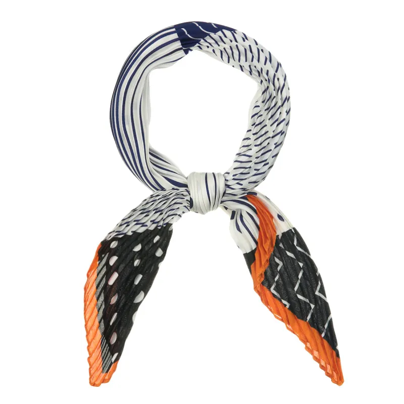 Pleated Rhombus Neck Scarves Neckerchief Headbands sold by Allegra K
