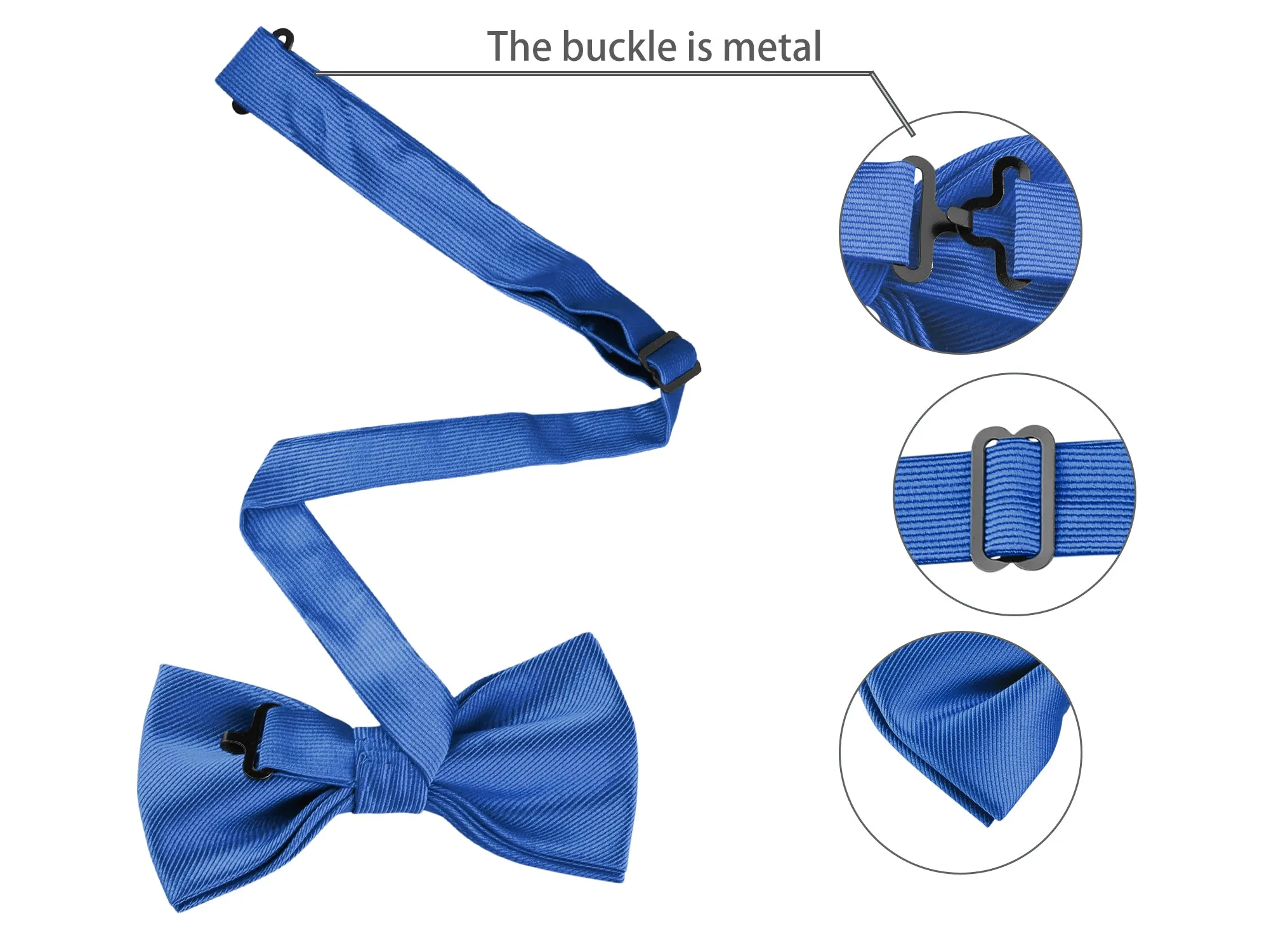Satin Necktie Bowtie Square Solid Color Wedding Business Tie Set sold by Allegra K product image thumbnail 3