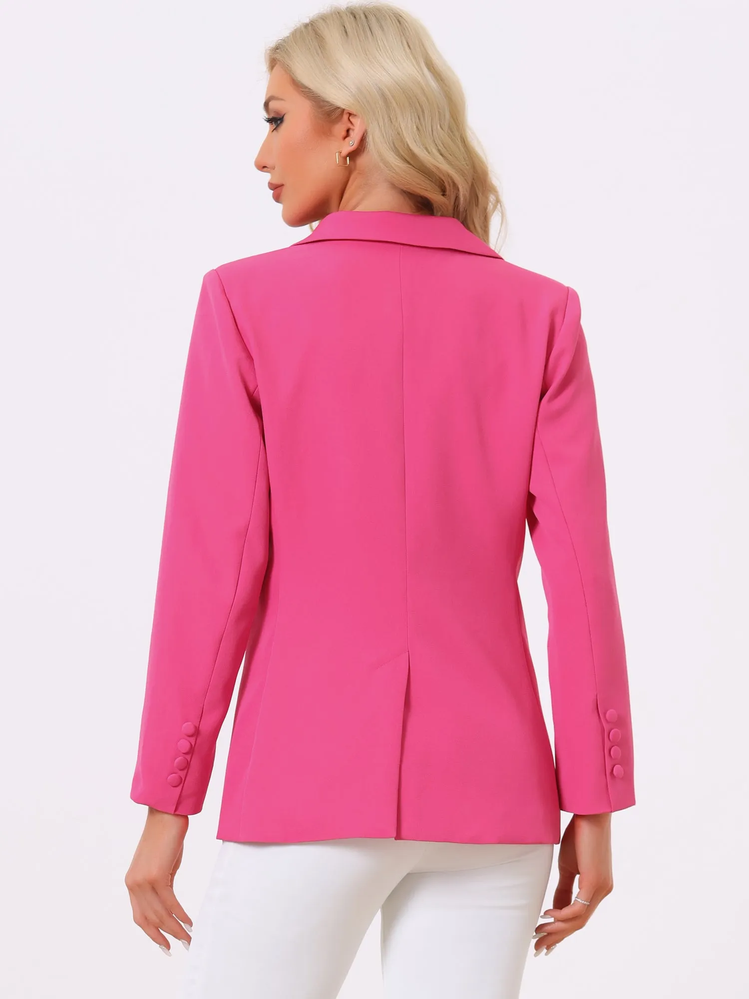 Bussiness One Button Open Front Work Office Suit Blazer sold by Allegra K product image thumbnail 2