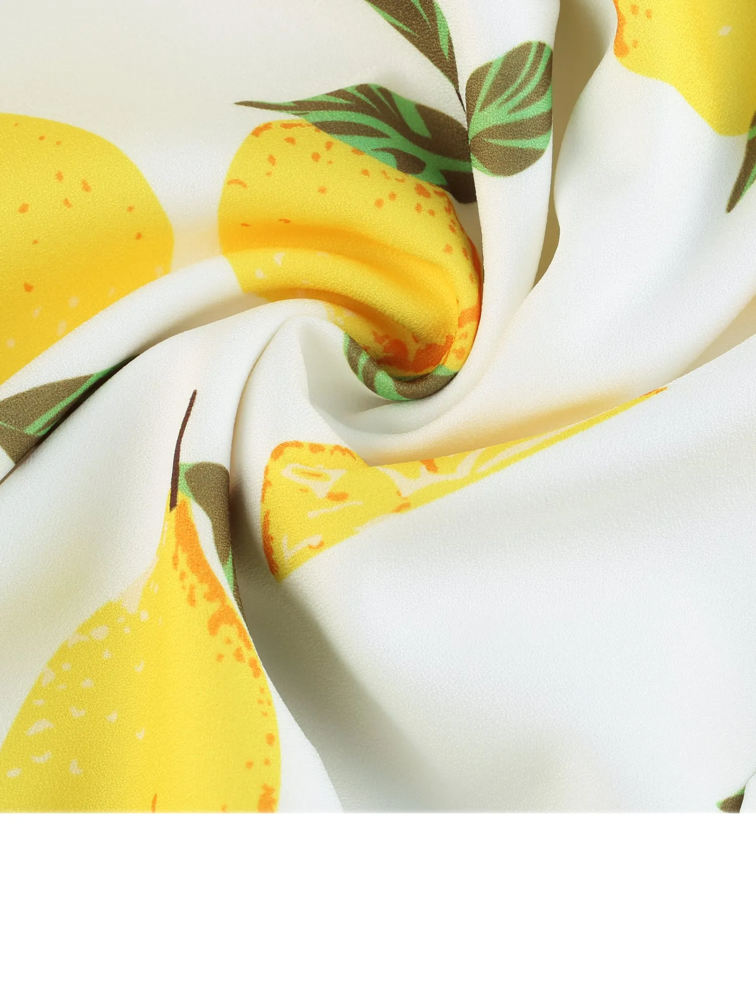 Ruffle Bow Knot Mini Sundress Lemon Spaghetti Strap Dress sold by Allegra K product image thumbnail 5